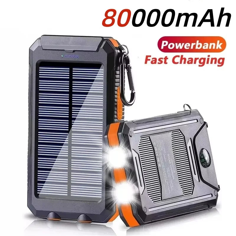 Banco de Energía Solar 20.000 mAh Batería Externa Portátil