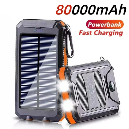 Banco de Energía Solar 20.000 mAh Batería Externa Portátil