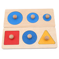 Set de Tableros Montessori de Encaje con Formas Geométricas de Madera