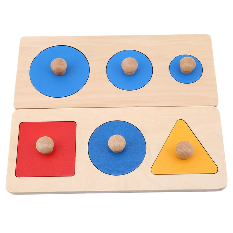 Set de Tableros Montessori de Encaje con Formas Geométricas de Madera