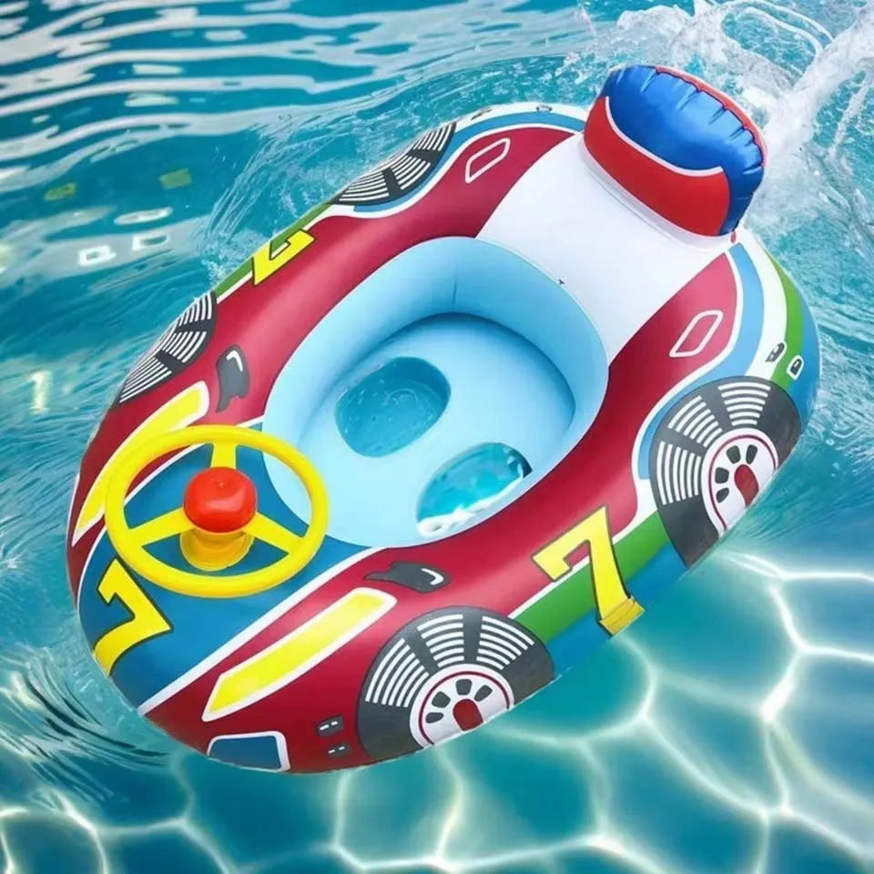 Flotador Inflable para Piscina con Asas de Seguridad - Bebé