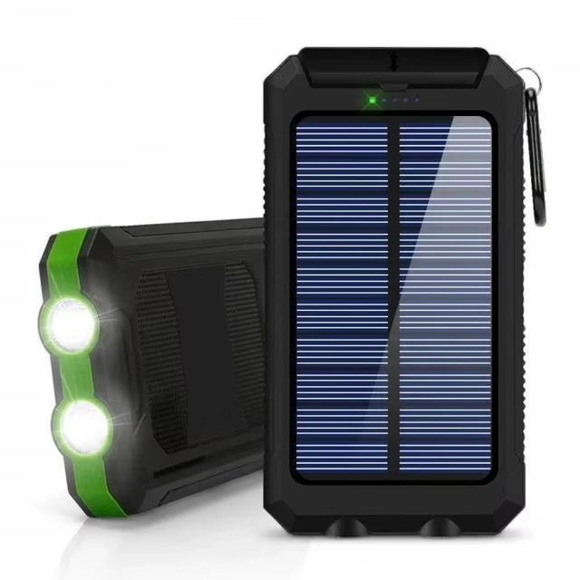 Banco de Energía Solar 20.000 mAh Batería Externa Portátil