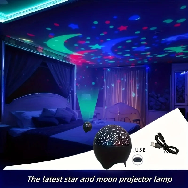 Proyector de Estrellas y Luna para Dormitorio Infantil