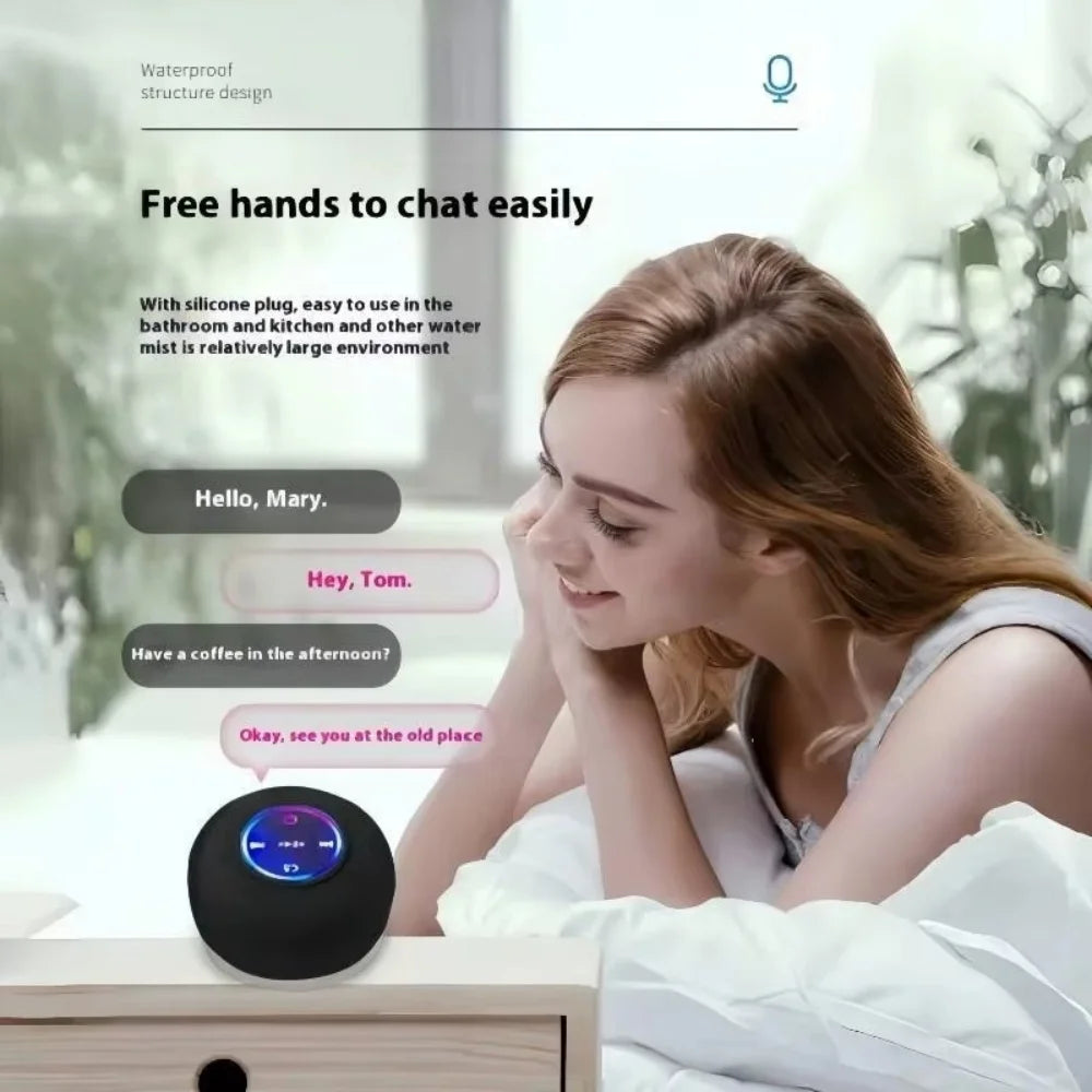 Mini Parlante Bluetooth con Ventosa para Ducha