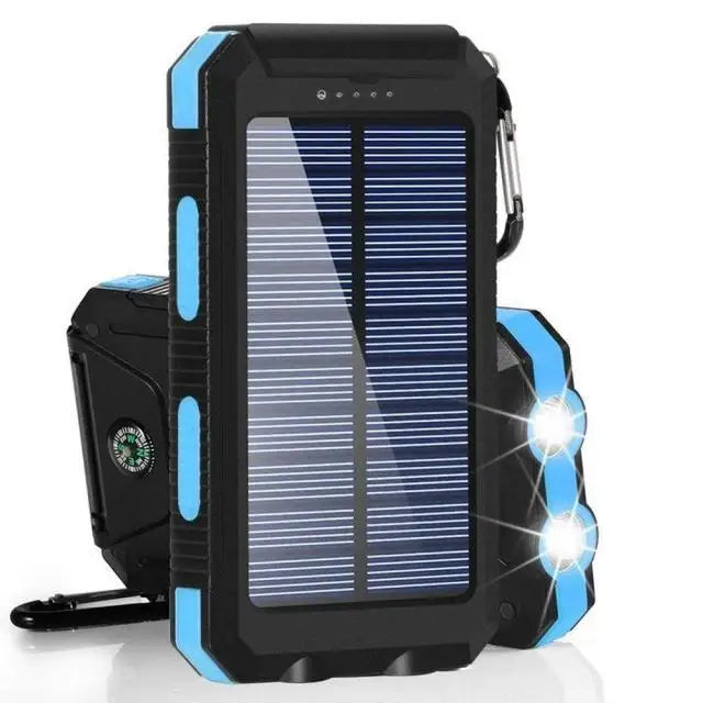 Banco de Energía Solar 20.000 mAh Batería Externa Portátil
