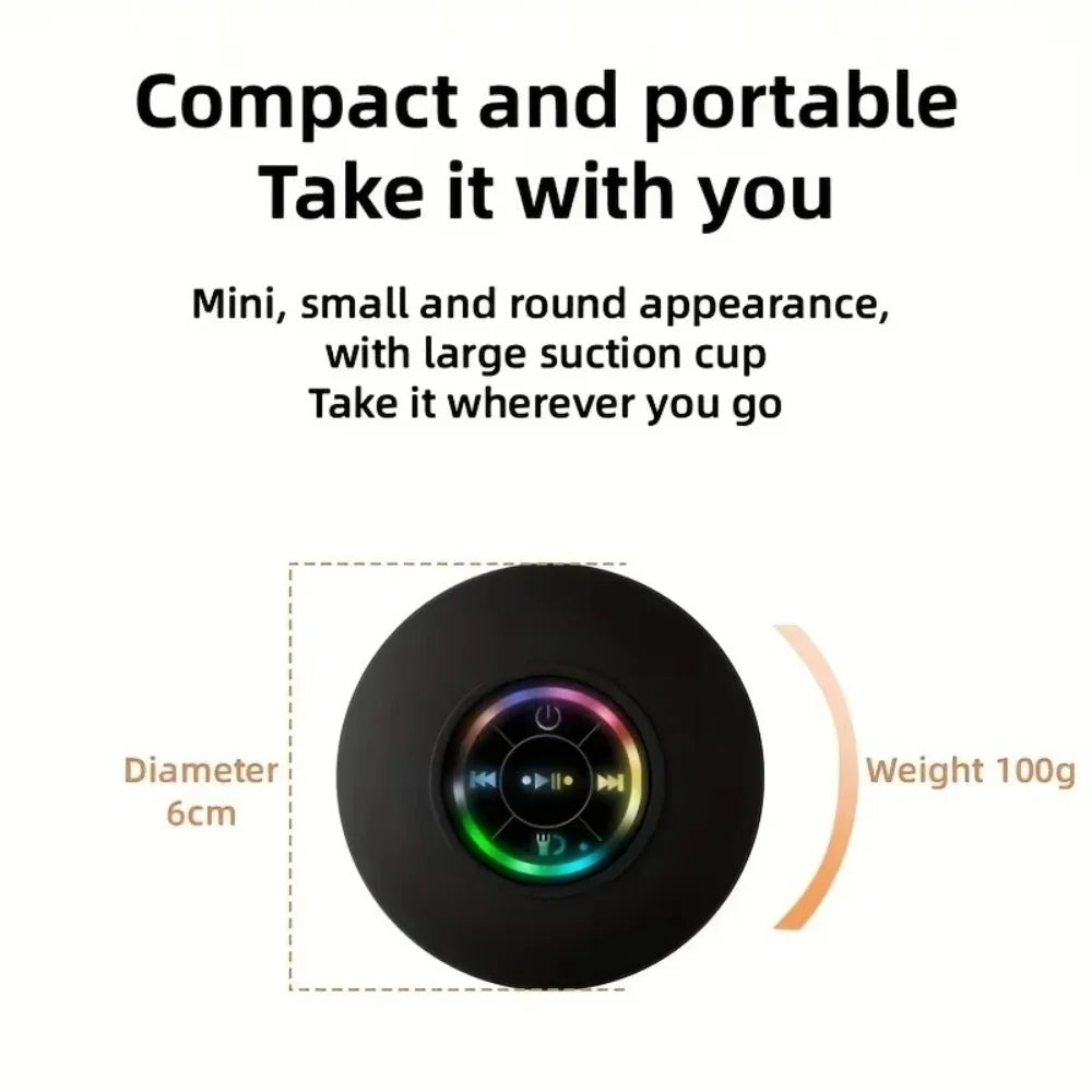 Mini Parlante Bluetooth con Ventosa para Ducha