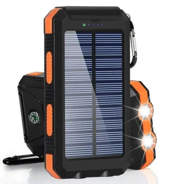 Banco de Energía Solar 20.000 mAh Batería Externa Portátil