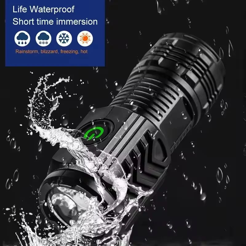 Mini Linterna LED Recargable Súper Brillante